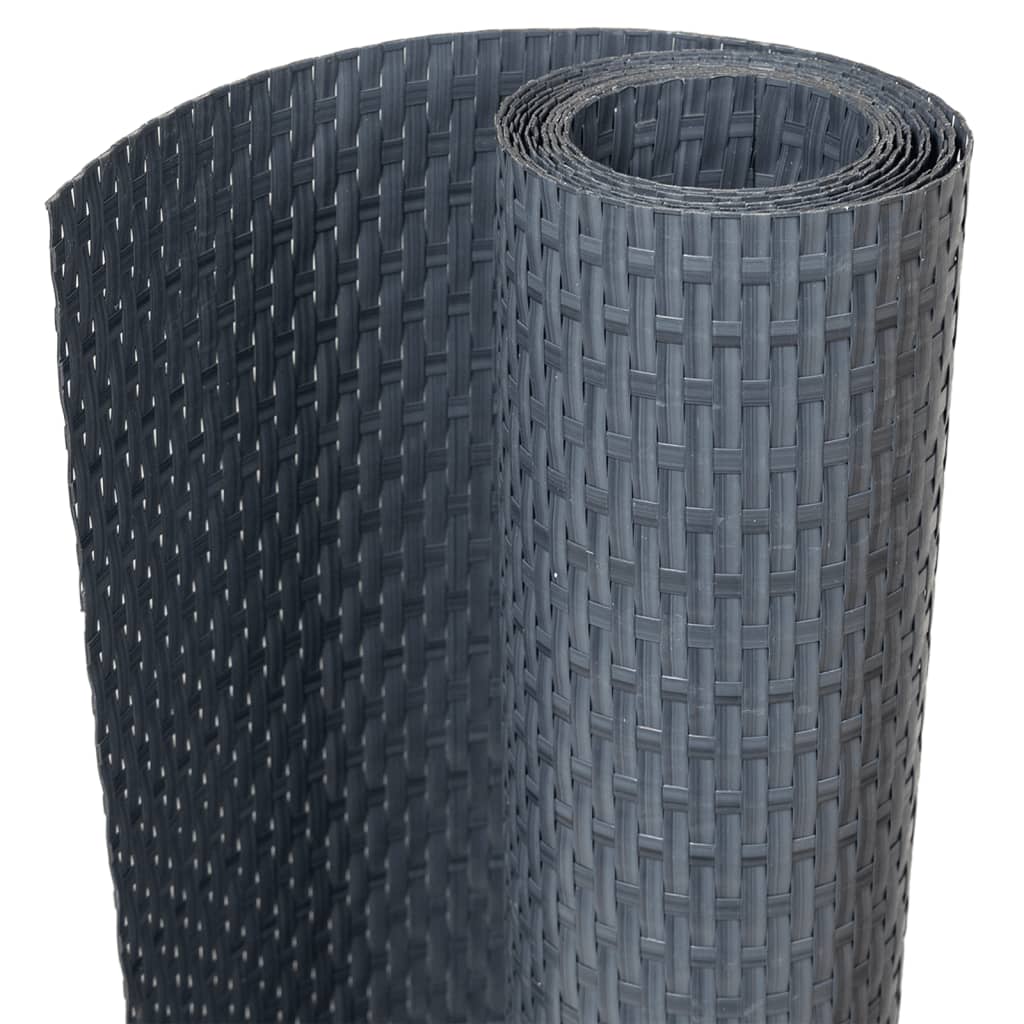 VidaXL Balkonschirm 600x100 cm Polyrattan Anthrazit
