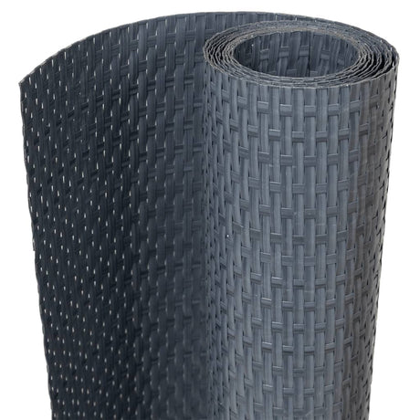 VidaXL Balkonschirm 600x100 cm Polyrattan Anthrazit