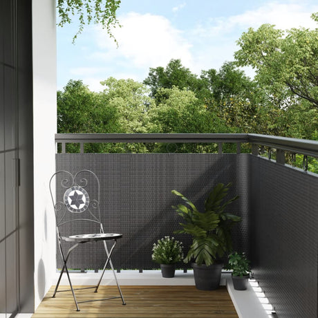 VidaXL Balkonschirm 1000x100 cm Polyrattan Anthrazit