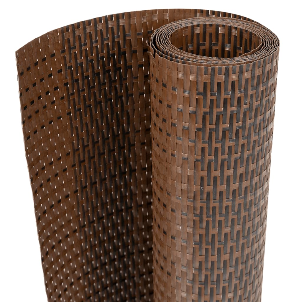 VidaXL Balkonschirm 600x80 cm Polyrattan braun und schwarz