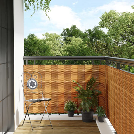 Vidaxx Balkonschirm 500x90 cm Polyrattan hellbraun