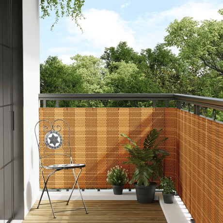 Vidaxx Balkonschirm 500x100 cm Polyrattan hellbraun