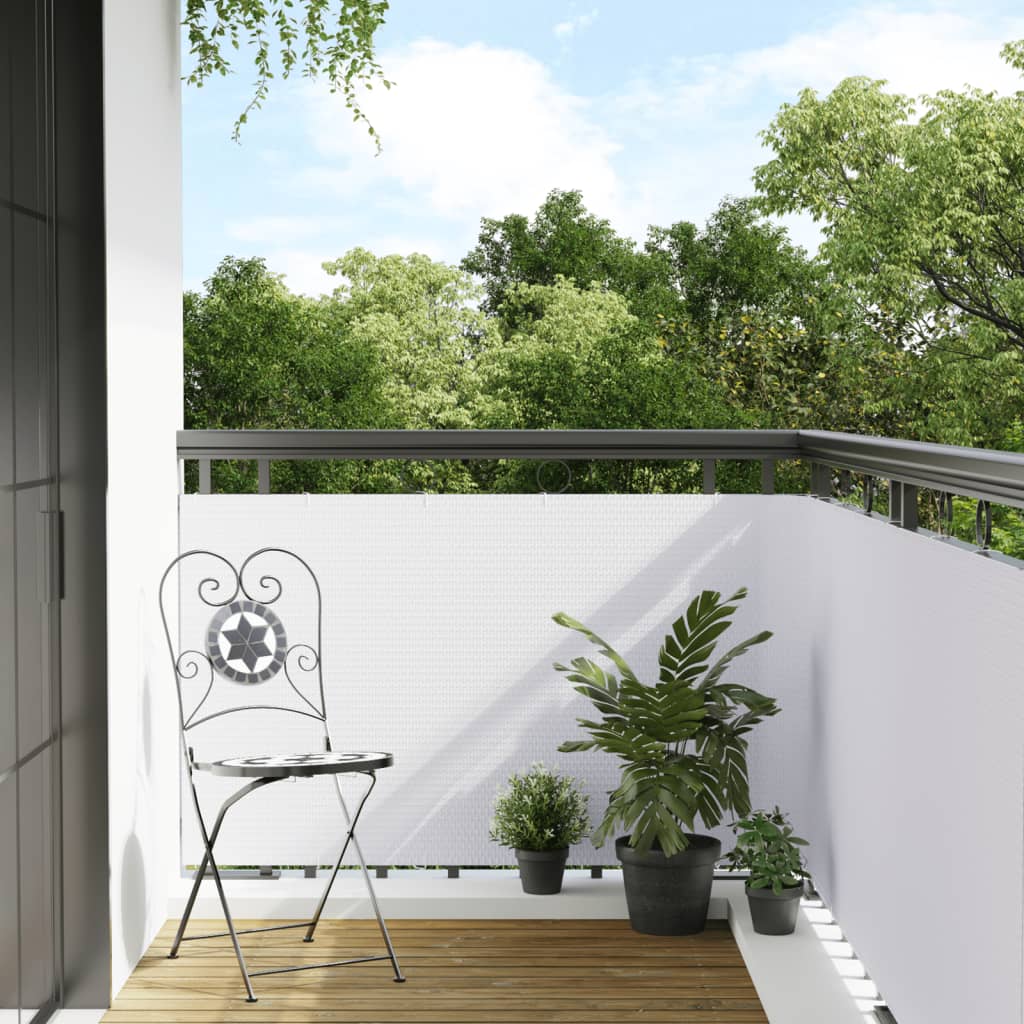 Vidaxx Balkonschirm 500x100 cm Polyrattan weiß