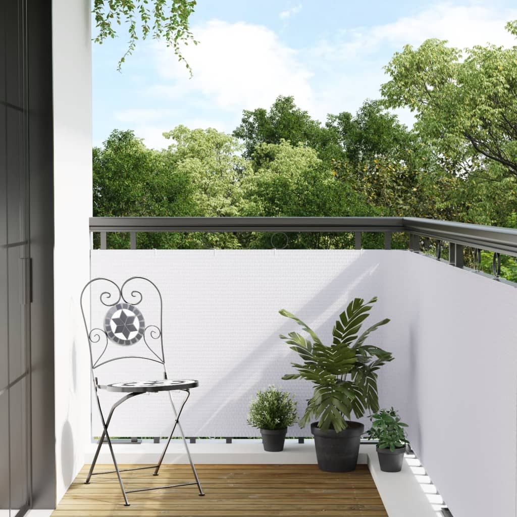 Vidaxx Balkonschirm 1000x100 cm Polyrattan weiß