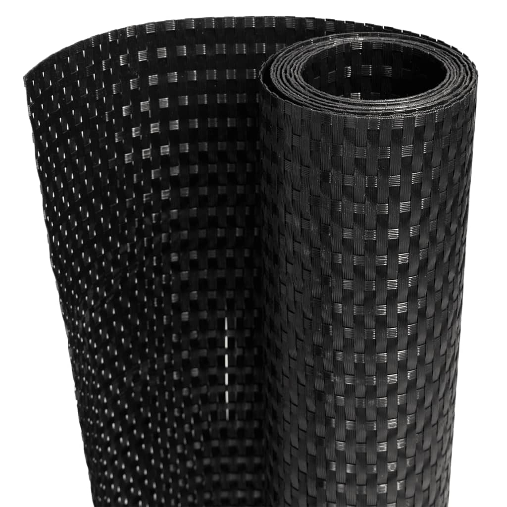 Vidaxx Balkonschirm 400x100 cm Polyrattan schwarz