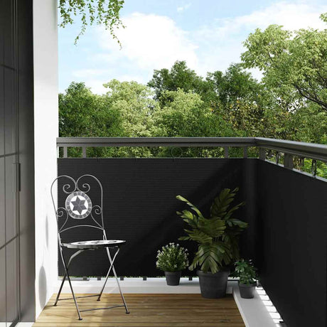 Vidaxx Balkonschirm 500x100 cm Polyrattan schwarz