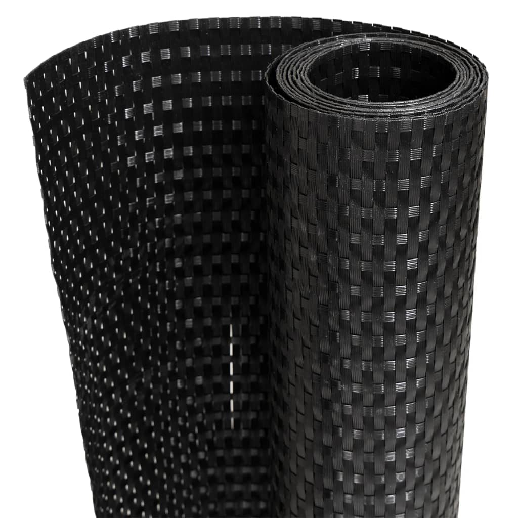 Vidaxx Balkonschirm 1000x80 cm Polyrattan schwarz