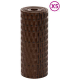 Vidaxx Balkonschirme 5 Stück 255x19 cm Polyrattan braun und schwarz
