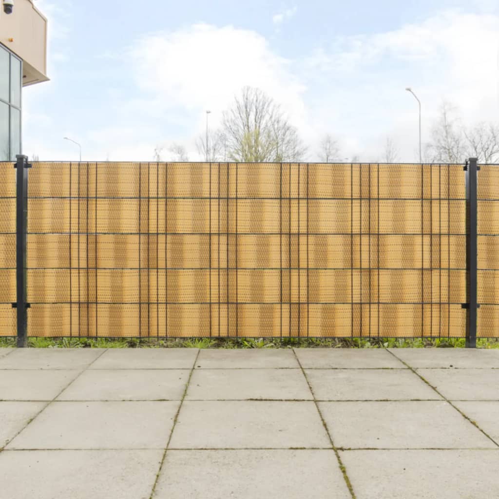 Vidaxx Balkonschirme 5 Stück 255x19 cm Polyrattan hellbraun