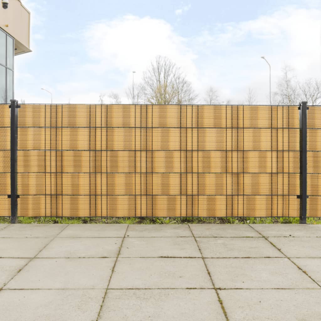 VidaXL Balkonschirme 10 Stück 255x19 cm Polyrattan hellbraun