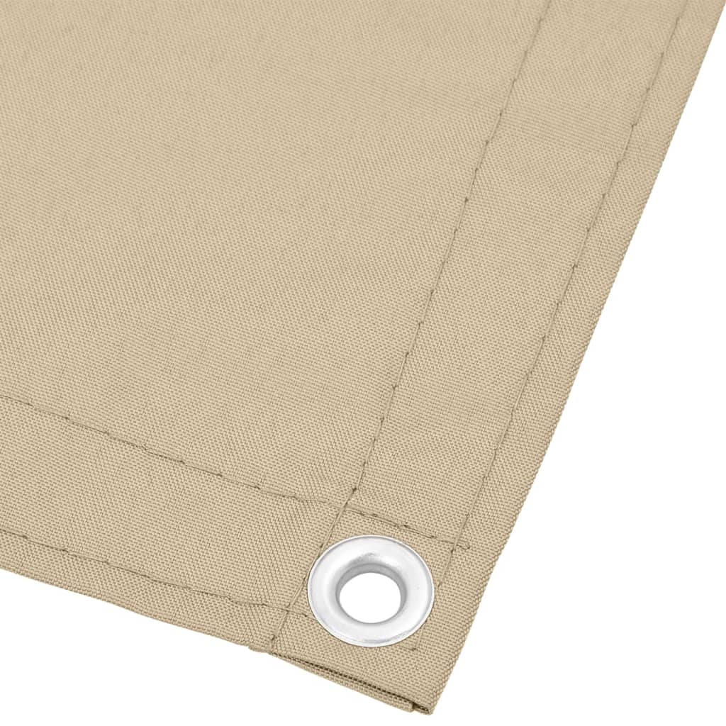 VidaXL Balkon-Sichtschutz 120 x 1000 cm, 100 % Oxford-Polyester, Beige