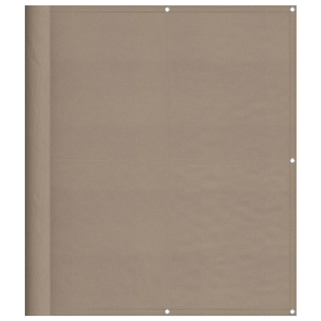 VidaXL Balkon-Sichtschutz 120 x 800 cm, 100 % Oxford-Polyester, Taupe