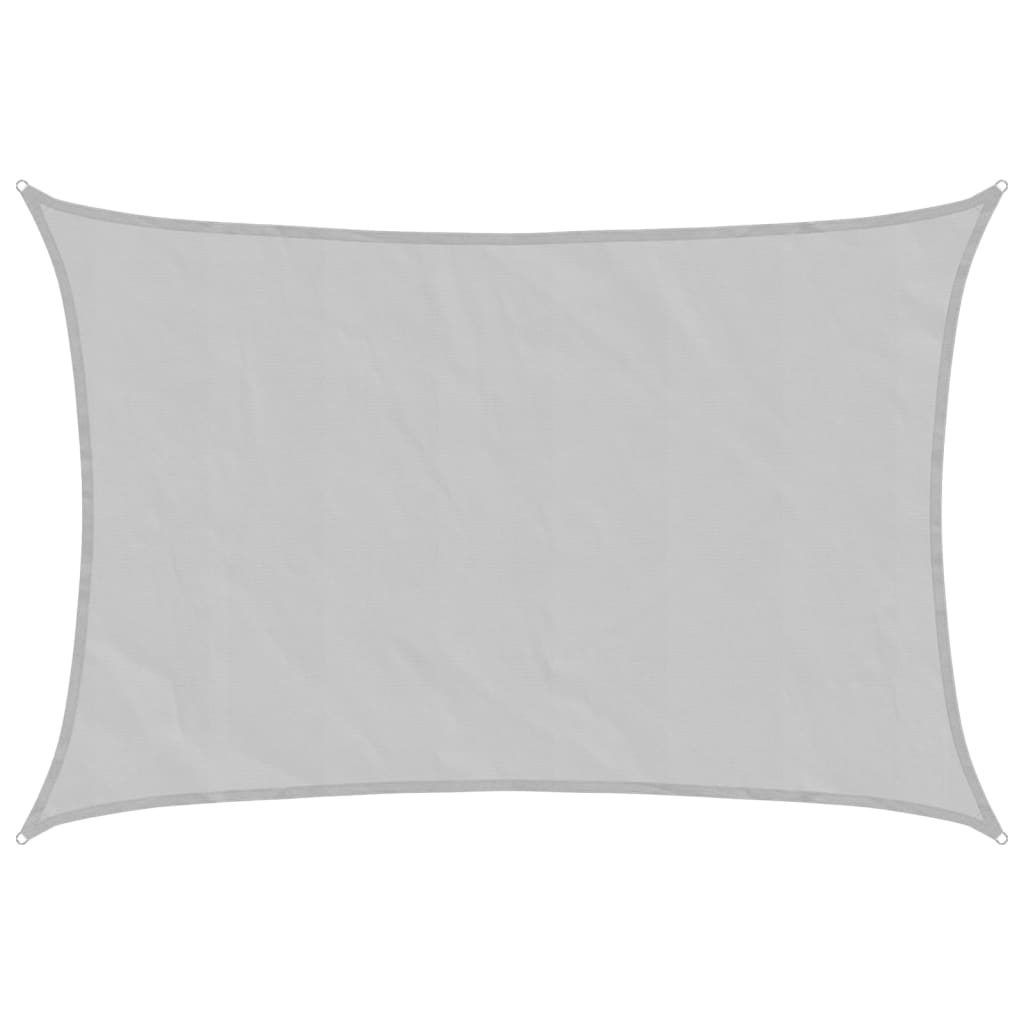 Vidaxl Sonnensegel 3x2 m 100 % Polyester Oxford hellgrau