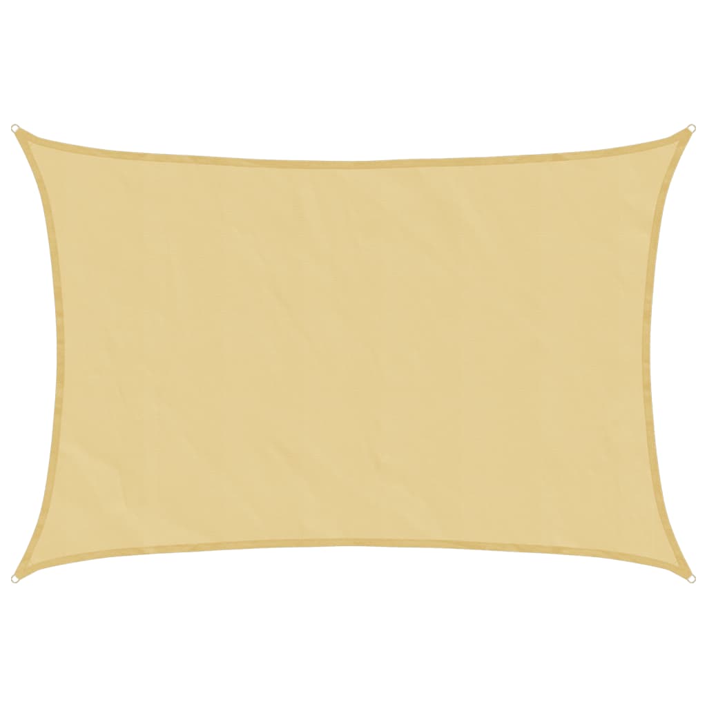 Vidaxl Sonnensegel 5x4 m 100 % Polyester Oxford sandfarben