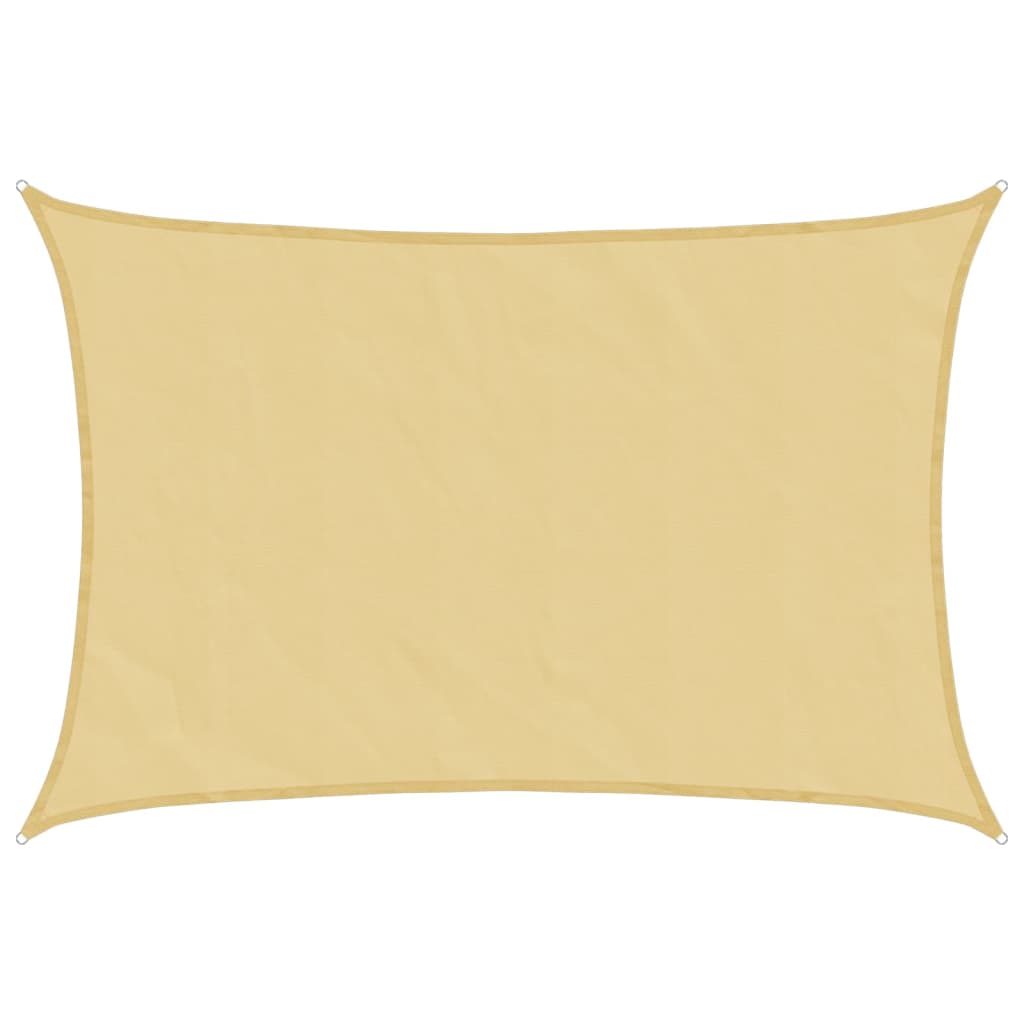 Vidaxl Sonnensegel 6x4 m 100 % Polyester Oxford sandfarben