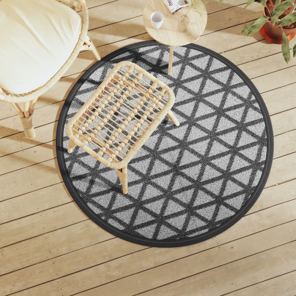 Vidaxx Outdoor-Teppich Arakil ø120 cm Polypropylen schwarz