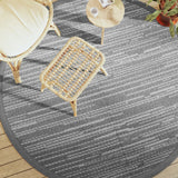 VidaXL Outdoor-Teppich Ø 200 cm Polypropylen grau