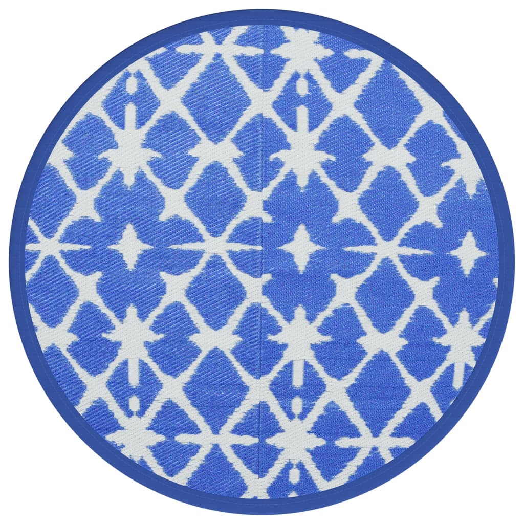 Vidaxx Outdoor-Teppich Arakil ø120 cm Polypropylen blau und weiß