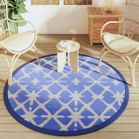 Vidaxx Outdoor-Teppich Arakil ø160 cm Polypropylen blau und weiß