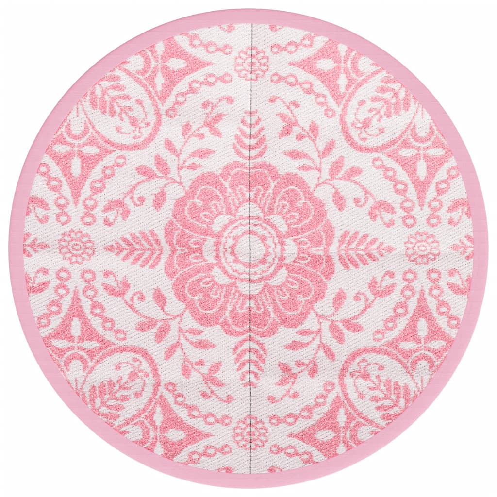VidaXL Outdoor-Teppich Ø160 cm Polypropylen rosa