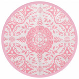 VidaXL Outdoor-Teppich Ø160 cm Polypropylen rosa