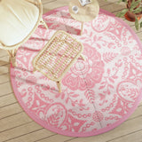 VidaXL Outdoor-Teppich Ø160 cm Polypropylen rosa