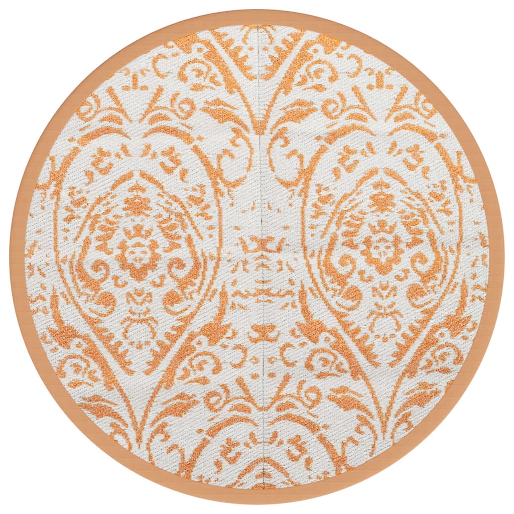 Vidaxx Outdoor-Teppich Arakil ø120 cm Polypropylen orange und weiß