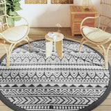 Vidaxx Outdoor-Teppich Arakil ø 200 cm Polypropylen schwarz