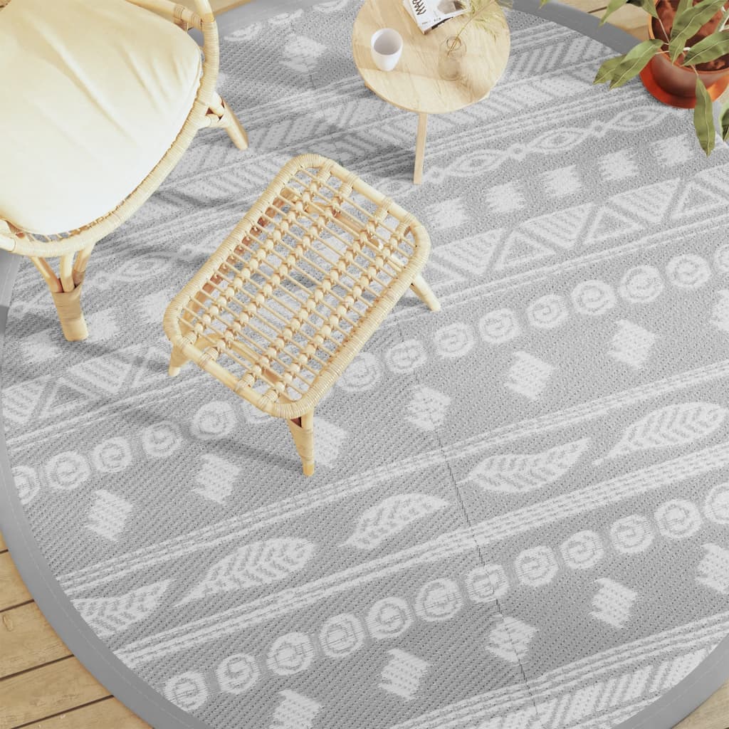 Vidaxx Outdoor-Teppich Arakil ø 200 cm Polypropylen grau