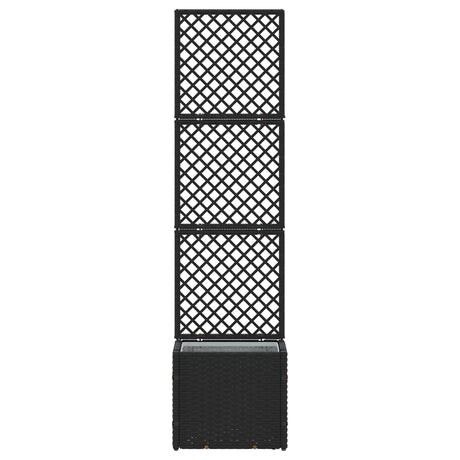 Vidaxl tuin bloempot zwart 35 x 30 x 135 cm metaal