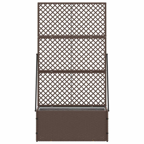Vidaxl tuin bloempot bruin 70 x 30 x 135 cm metaal