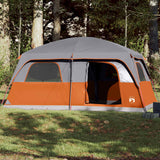 VidaXL Familienzelt 10 Personen wasserdicht Grau und Orange