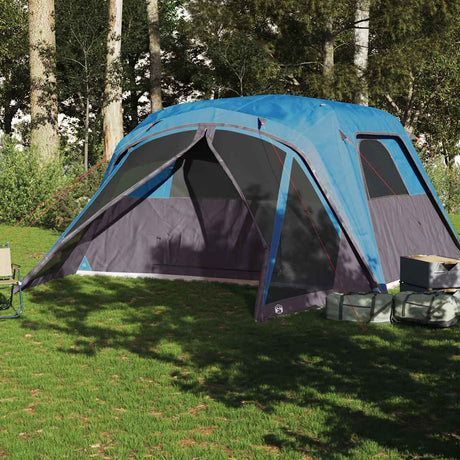VidaXL Familienzelt mit Markise, 6 Personen, wasserdicht, blau