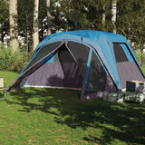 VidaXL Familienzelt mit Markise, 6 Personen, wasserdicht, blau