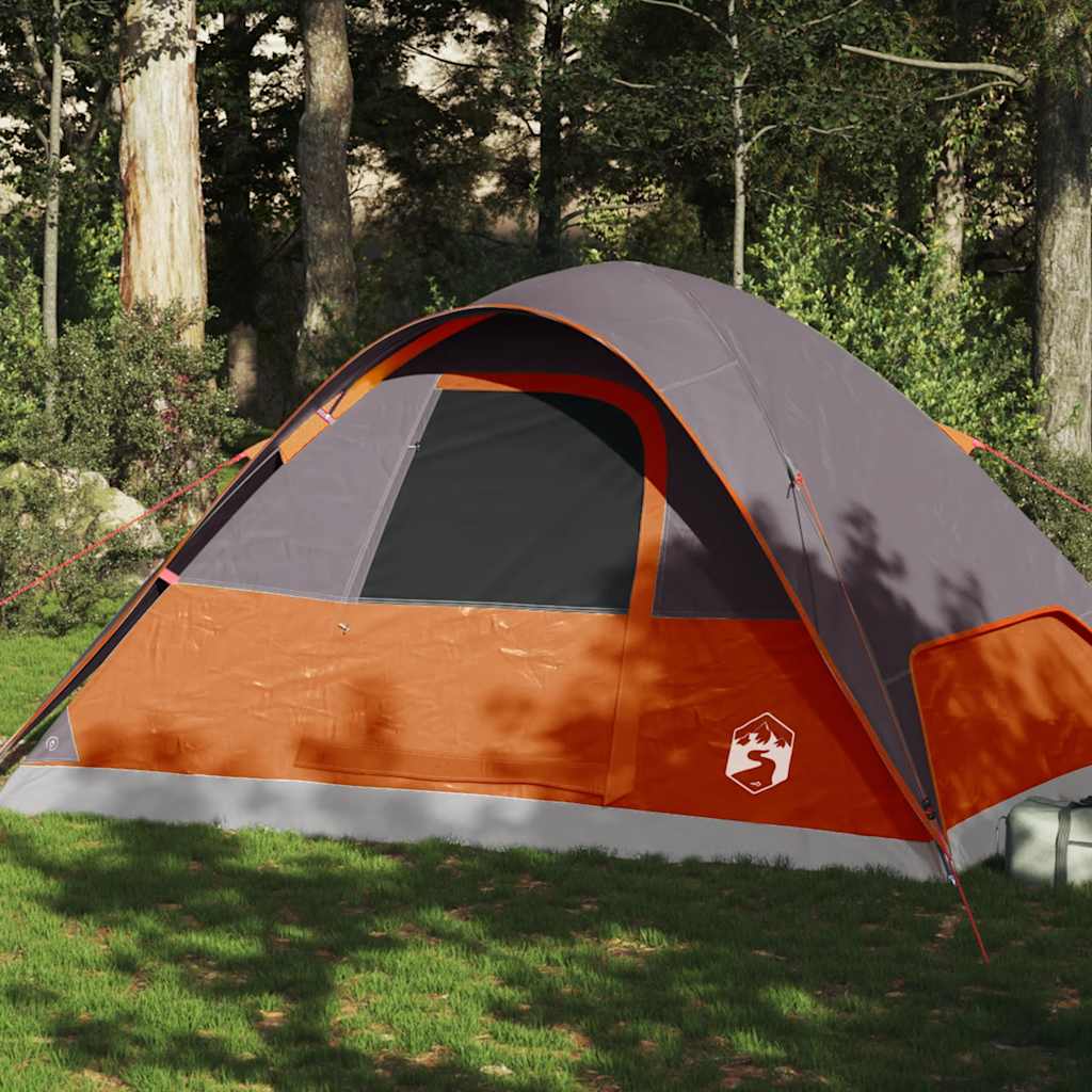 VidaXL Kuppelzelt 6-Personen wasserdicht orange