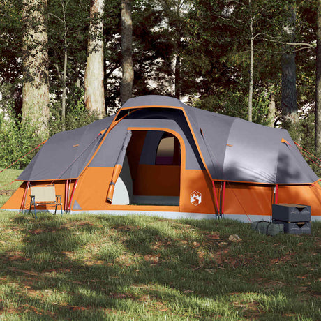 Vidaxx Kuppelzelt 11 Personen wasserdicht grau und orange