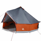 VidaXL Tipi-Zelt für Familie 8 Personen wasserdicht Grau und Orange