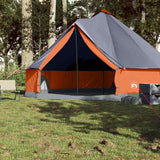 VidaXL Tipi-Zelt für Familie 8 Personen wasserdicht Grau und Orange