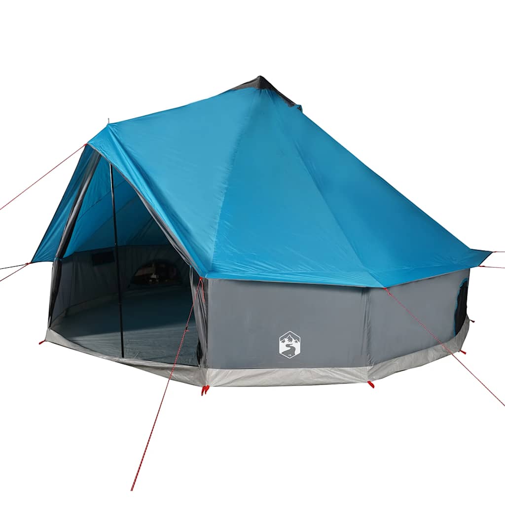 Vidaxl Tipi-Zelt für Familie 12 Personen wasserdicht blau