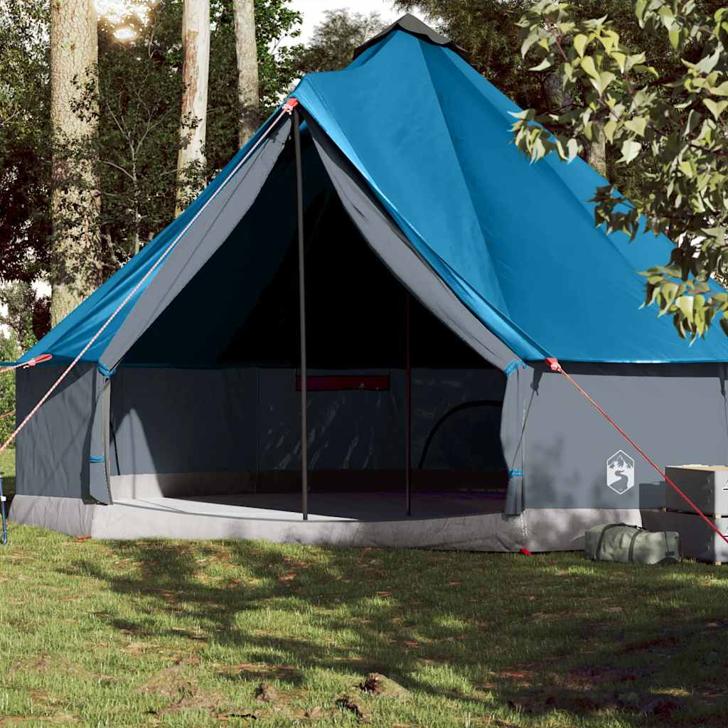 Vidaxl Tipi-Zelt für Familie 10 Personen wasserdicht blau
