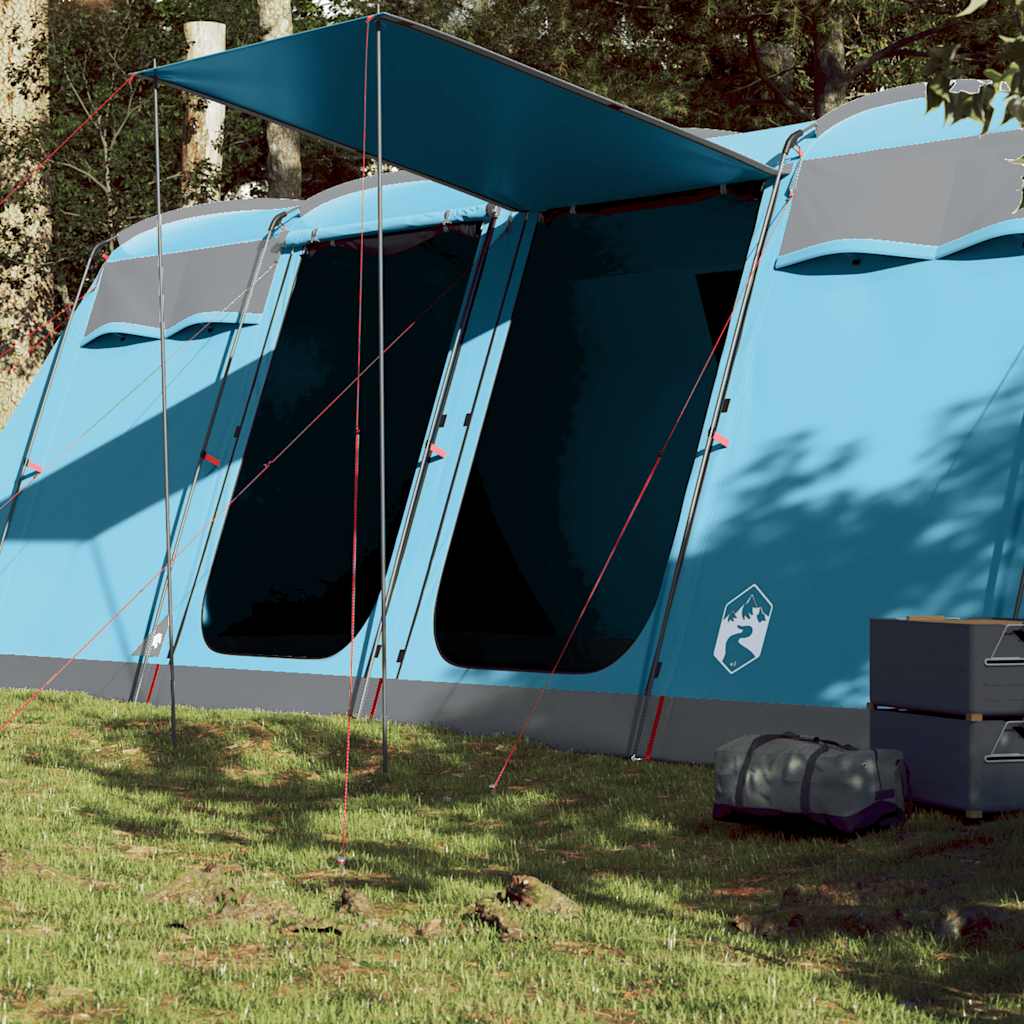 VidaXL Tunnelzelt 10 Personen wasserdicht blau