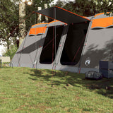 Vidaxx Tunnelzelt 10 Personen wasserdicht grau und orange