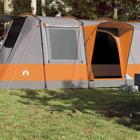 VidaXL Tunnelzelt 4-Personen wasserdicht Grau und Orange