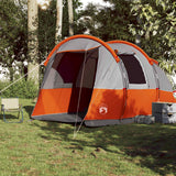 VidaXL Tunnelzelt 4-Personen wasserdicht Grau und Orange