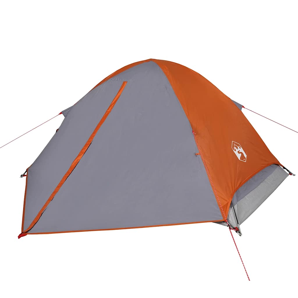 Vidaxx Kuppelzelt 2-Personen wasserdicht grau und orange