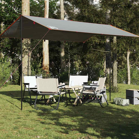 Vidaxx Camping-Markise wasserdicht 400x294 cm grau und orange