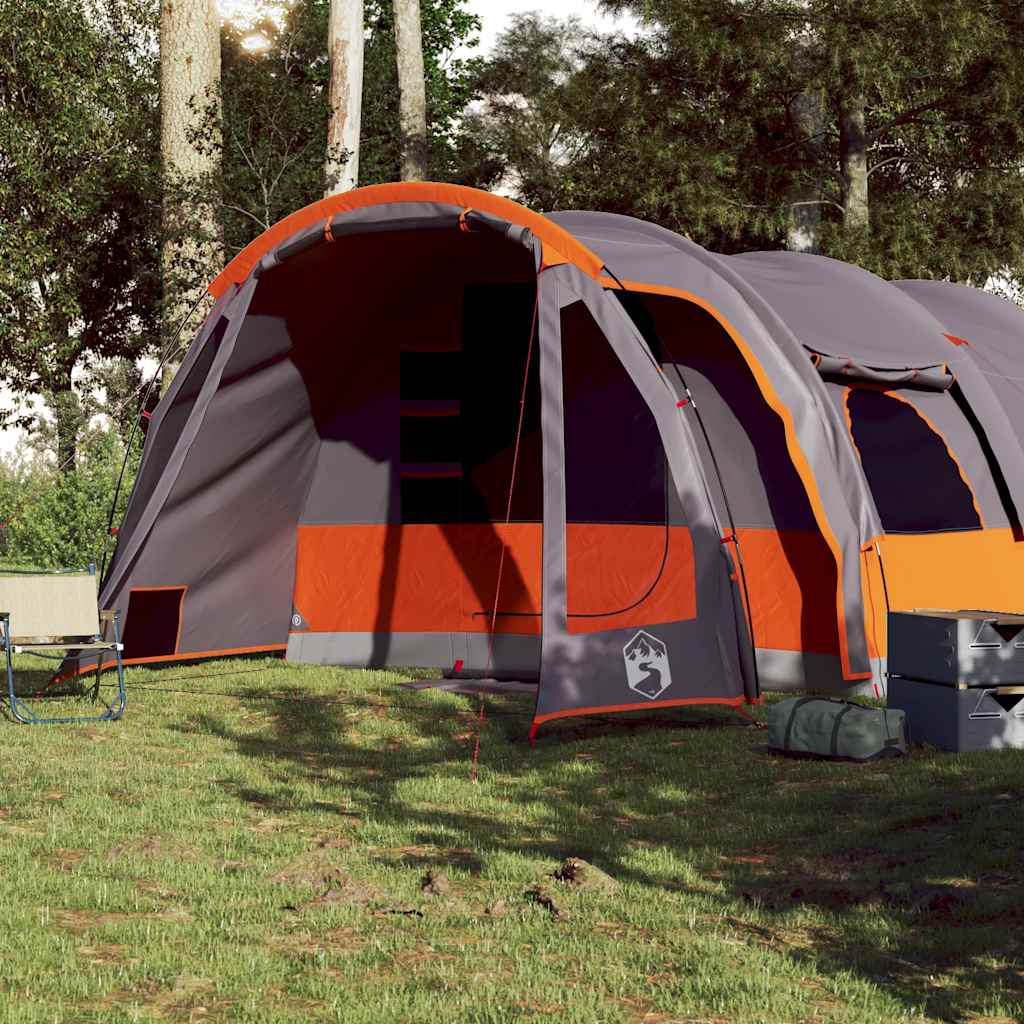 VidaXL Tunnelzelt 8-Personen wasserdicht grau