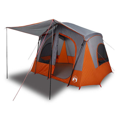 VidaXL Zelt 5-Personen wasserdicht grau und orange