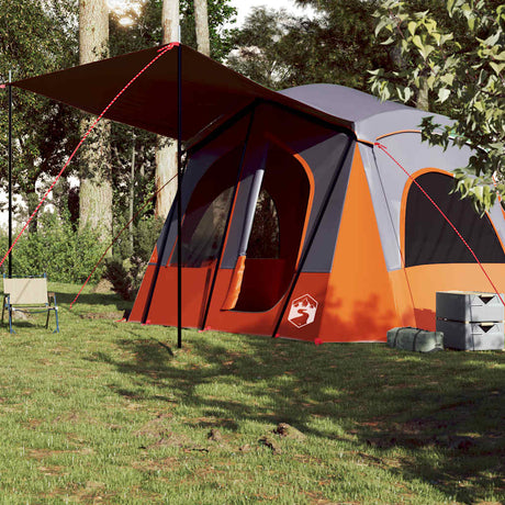 VidaXL Zelt 5-Personen wasserdicht grau und orange