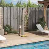 Vidaxx Außendusche 55x60x224 cm Polyrattan und Akazienholz grau